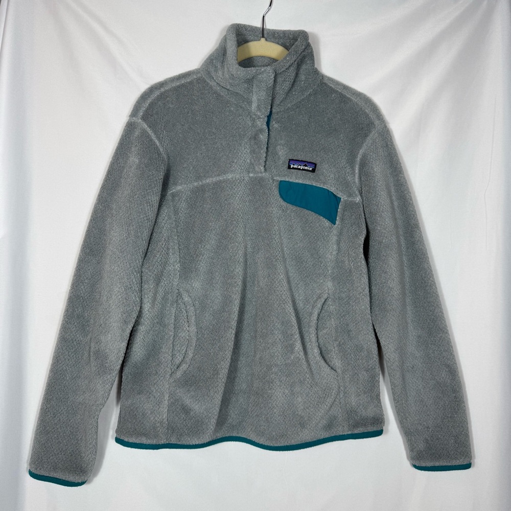 Patagonia Women’s Retool Snap-T Fleece Pullover Gray & Teal. Size Medium. NWOT - Picture 16 of 16